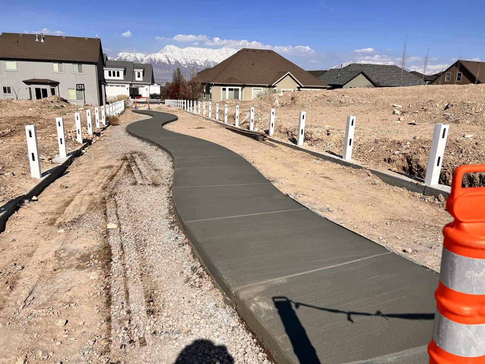 Fresh concrete flatwork